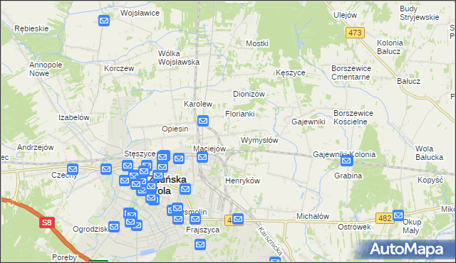 mapa Ochraniew, Ochraniew na mapie Targeo