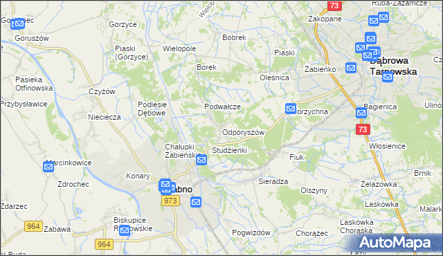 mapa Odporyszów, Odporyszów na mapie Targeo
