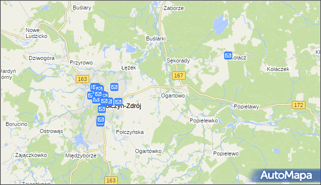 mapa Ogartowo, Ogartowo na mapie Targeo