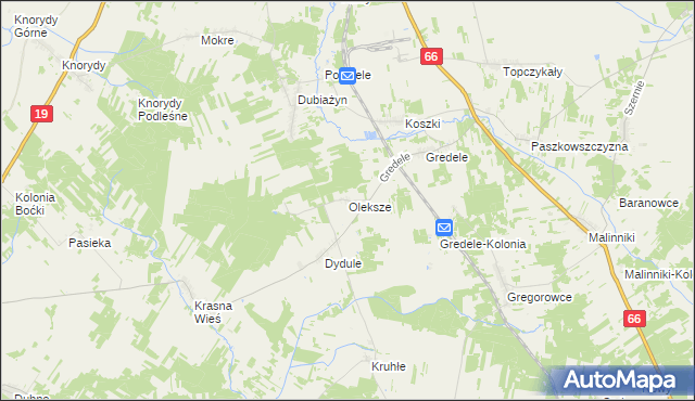 mapa Oleksze, Oleksze na mapie Targeo