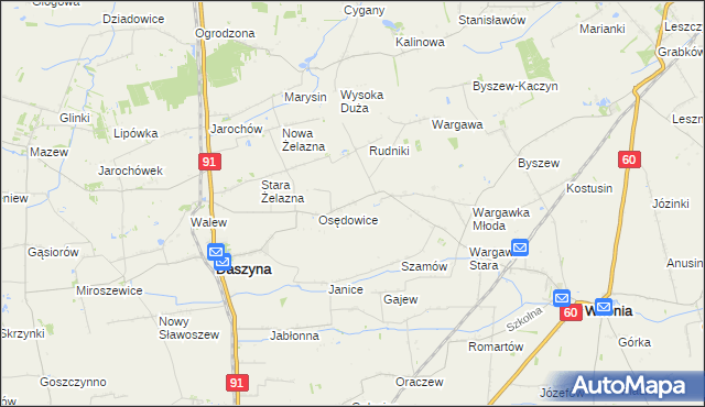 mapa Olesice, Olesice na mapie Targeo