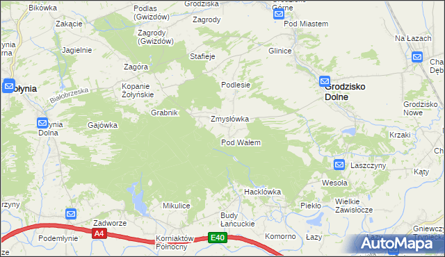 mapa Opaleniska, Opaleniska na mapie Targeo
