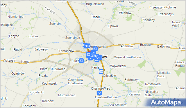 mapa Opatów, Opatów na mapie Targeo