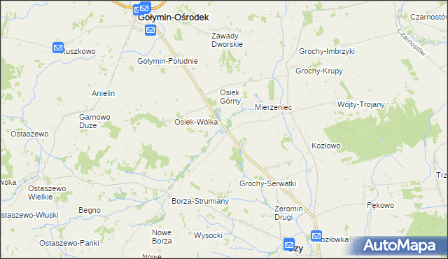 mapa Osiek-Aleksandrowo, Osiek-Aleksandrowo na mapie Targeo
