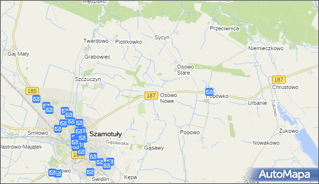 mapa Osowo Nowe, Osowo Nowe na mapie Targeo