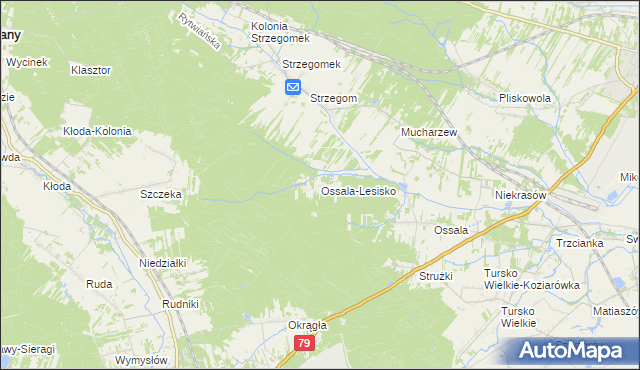 mapa Ossala-Lesisko, Ossala-Lesisko na mapie Targeo