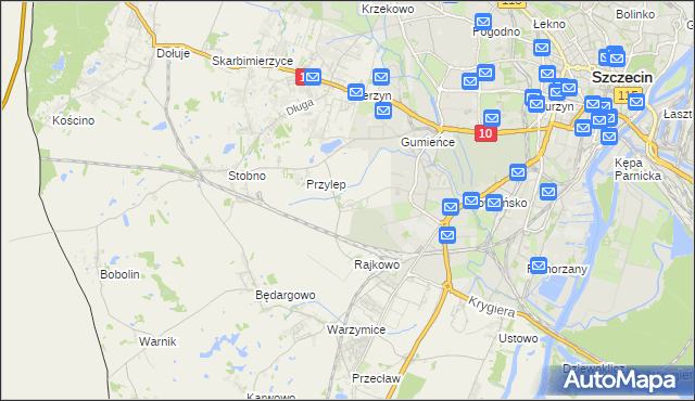 mapa Ostoja gmina Kołbaskowo, Ostoja gmina Kołbaskowo na mapie Targeo