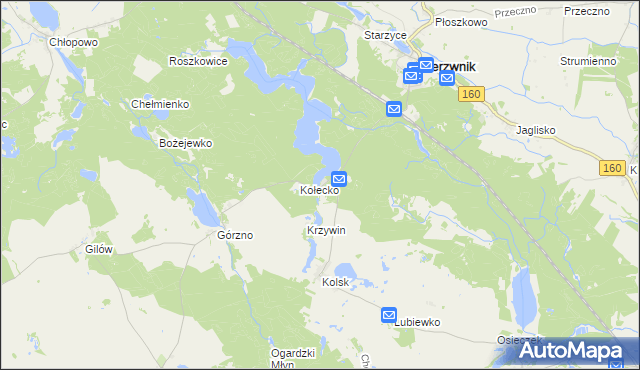 mapa Ostromęcko, Ostromęcko na mapie Targeo