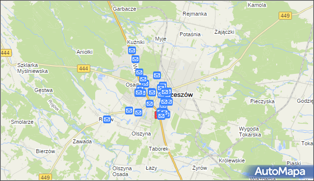 mapa Ostrzeszów, Ostrzeszów na mapie Targeo