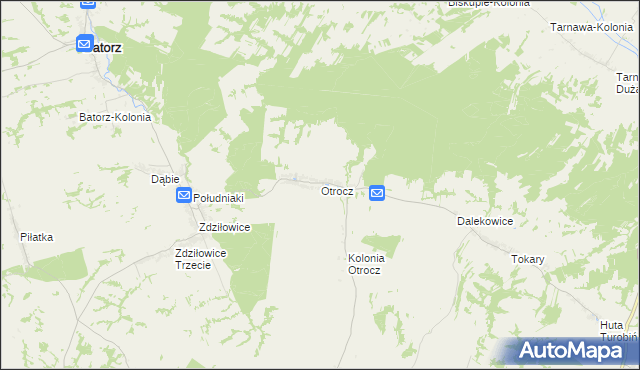 mapa Otrocz, Otrocz na mapie Targeo