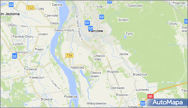 mapa Otwock Mały, Otwock Mały na mapie Targeo