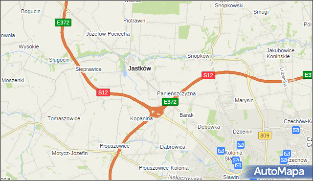 mapa Panieńszczyzna, Panieńszczyzna na mapie Targeo