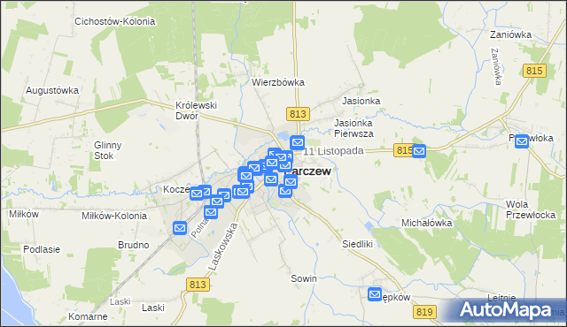 mapa Parczew, Parczew na mapie Targeo