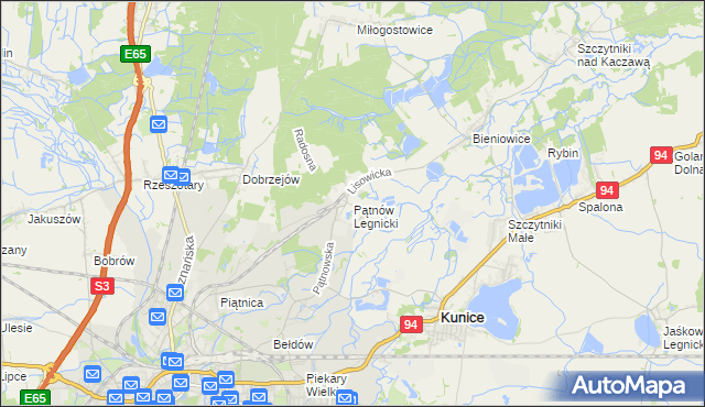 mapa Pątnów Legnicki, Pątnów Legnicki na mapie Targeo