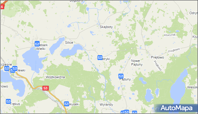 mapa Patryki, Patryki na mapie Targeo