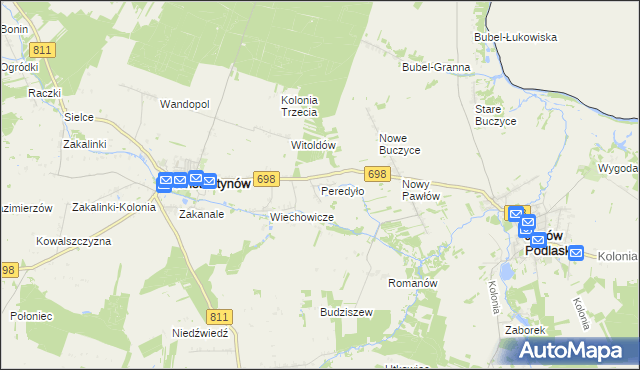 mapa Peredyło, Peredyło na mapie Targeo