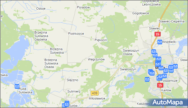 mapa Piękocinek, Piękocinek na mapie Targeo