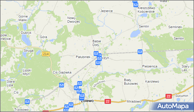 mapa Pinczyn, Pinczyn na mapie Targeo