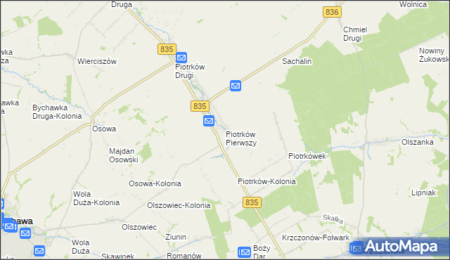 mapa Piotrków Pierwszy, Piotrków Pierwszy na mapie Targeo