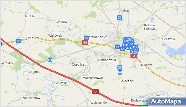 mapa Piotrowice gmina Chojnów, Piotrowice gmina Chojnów na mapie Targeo