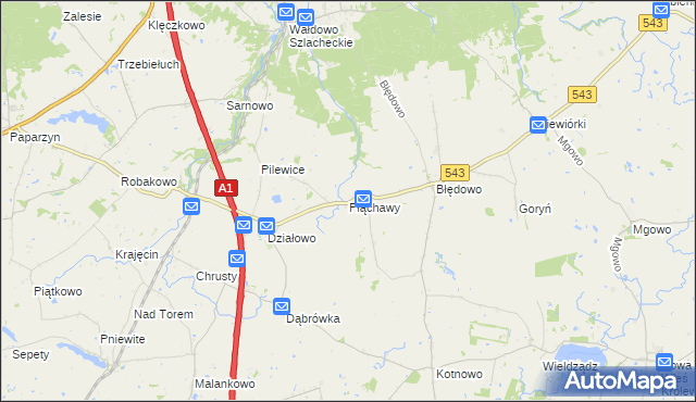 mapa Płąchawy, Płąchawy na mapie Targeo