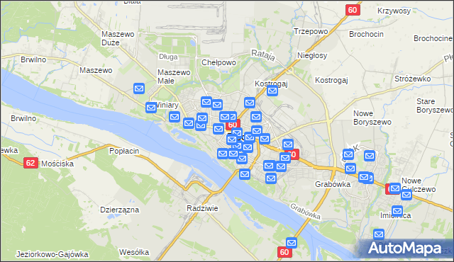 mapa Płock, Płock na mapie Targeo