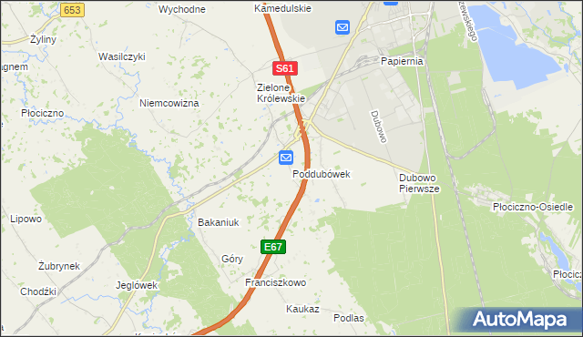 mapa Poddubówek, Poddubówek na mapie Targeo