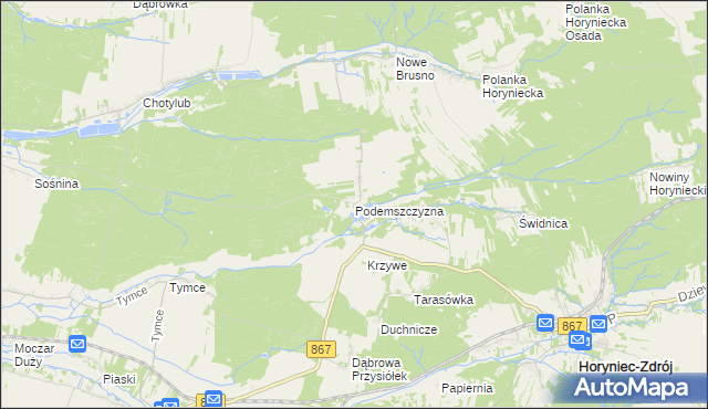 mapa Podemszczyzna, Podemszczyzna na mapie Targeo