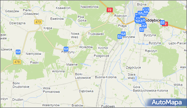 mapa Podgórcze, Podgórcze na mapie Targeo
