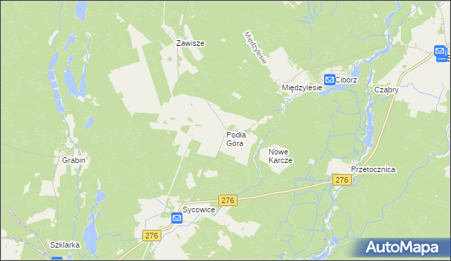 mapa Podła Góra, Podła Góra na mapie Targeo