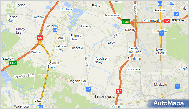 mapa Podolszyn, Podolszyn na mapie Targeo