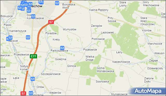 mapa Pojałowice, Pojałowice na mapie Targeo