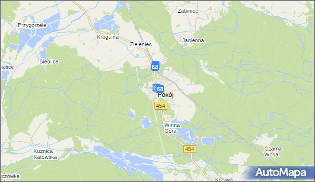 mapa Pokój powiat namysłowski, Pokój powiat namysłowski na mapie Targeo