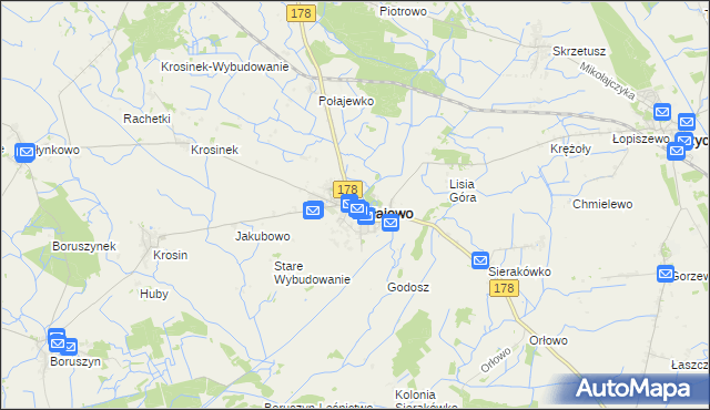 mapa Połajewo powiat czarnkowsko-trzcianecki, Połajewo powiat czarnkowsko-trzcianecki na mapie Targeo