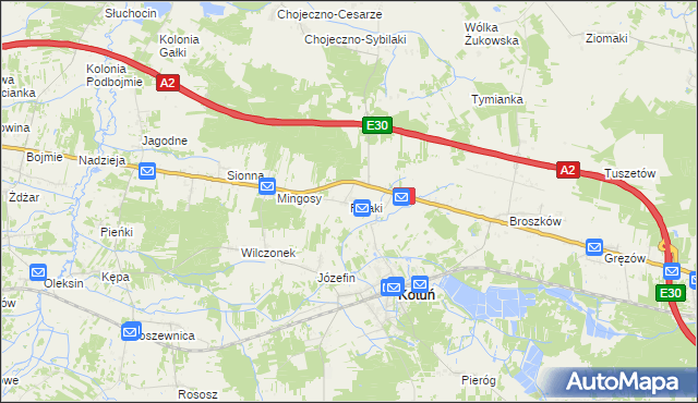 mapa Polaki, Polaki na mapie Targeo