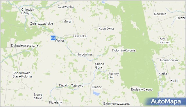 mapa Połomin, Połomin na mapie Targeo