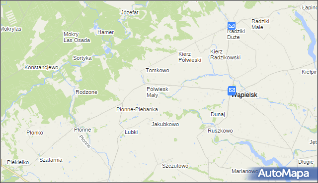 mapa Półwiesk Duży, Półwiesk Duży na mapie Targeo