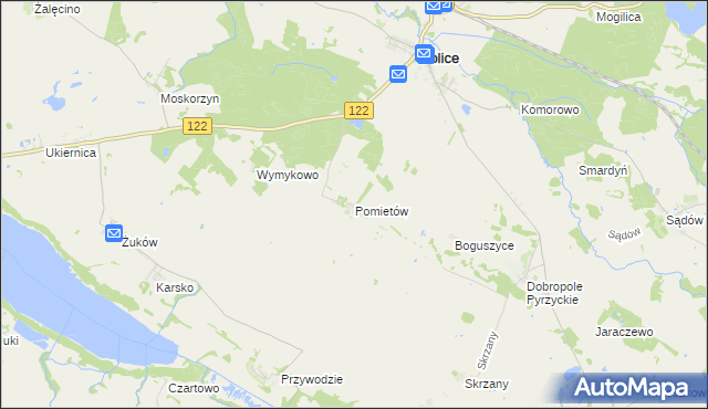 mapa Pomietów, Pomietów na mapie Targeo