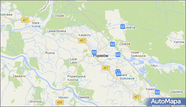 mapa Popielów powiat opolski, Popielów powiat opolski na mapie Targeo