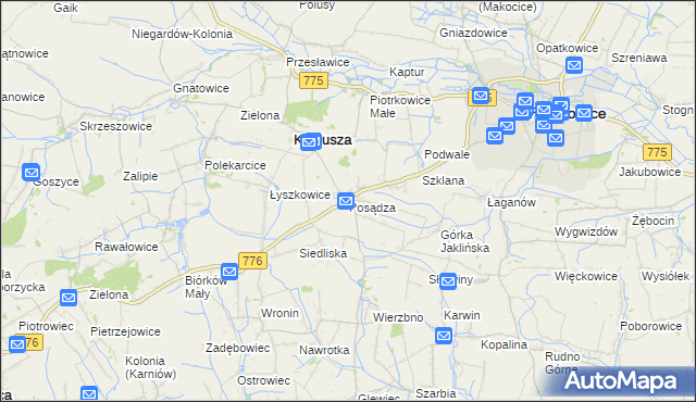 mapa Posądza, Posądza na mapie Targeo