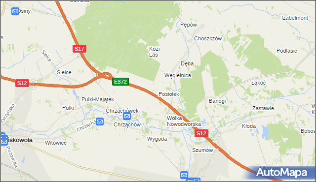 mapa Posiołek, Posiołek na mapie Targeo