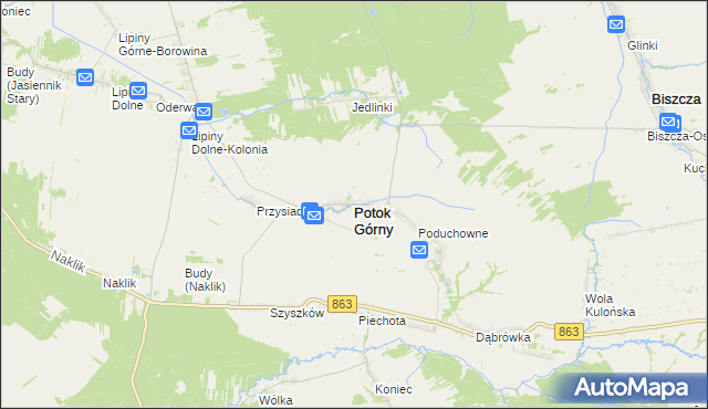 mapa Potok Górny, Potok Górny na mapie Targeo