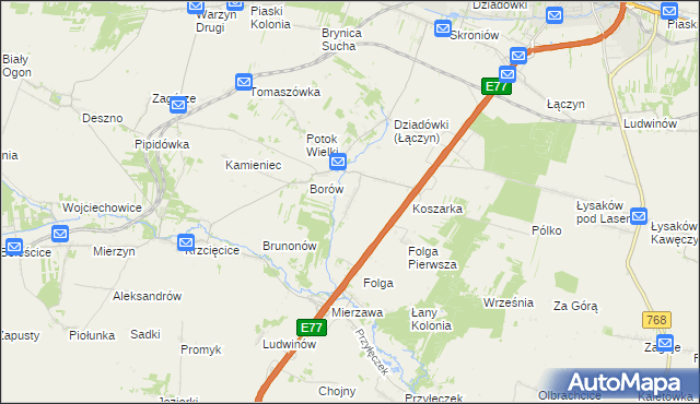 mapa Potok Mały, Potok Mały na mapie Targeo