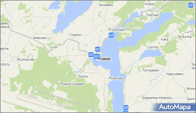 mapa Powidz powiat słupecki, Powidz powiat słupecki na mapie Targeo