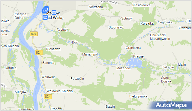 mapa Prawno, Prawno na mapie Targeo
