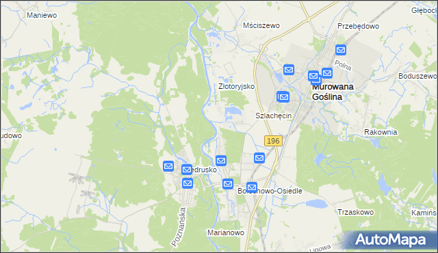 mapa Promnice gmina Czerwonak, Promnice gmina Czerwonak na mapie Targeo