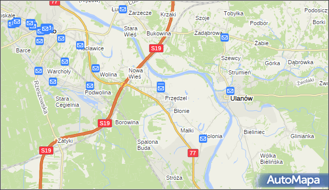 mapa Przędzel, Przędzel na mapie Targeo