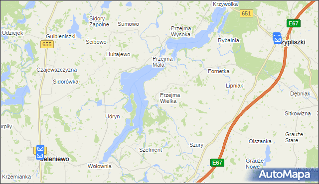 mapa Przejma Wielka, Przejma Wielka na mapie Targeo