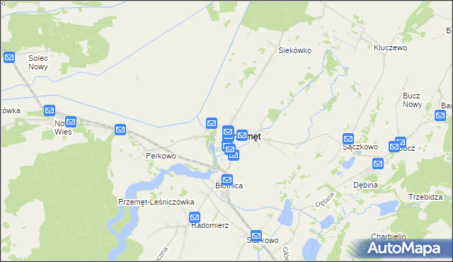 mapa Przemęt, Przemęt na mapie Targeo