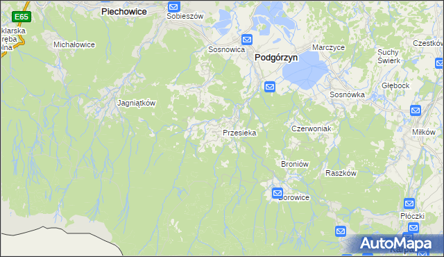 mapa Przesieka gmina Podgórzyn, Przesieka gmina Podgórzyn na mapie Targeo